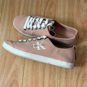 Calvin Klein Blush Canvas Sneakers